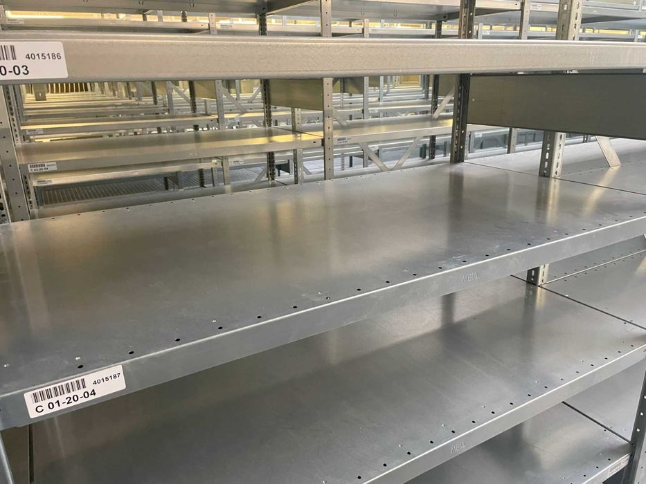 Regały META CLIP H2500xL1300xW700 mm Solidne Ocynk 225kg na półkę!