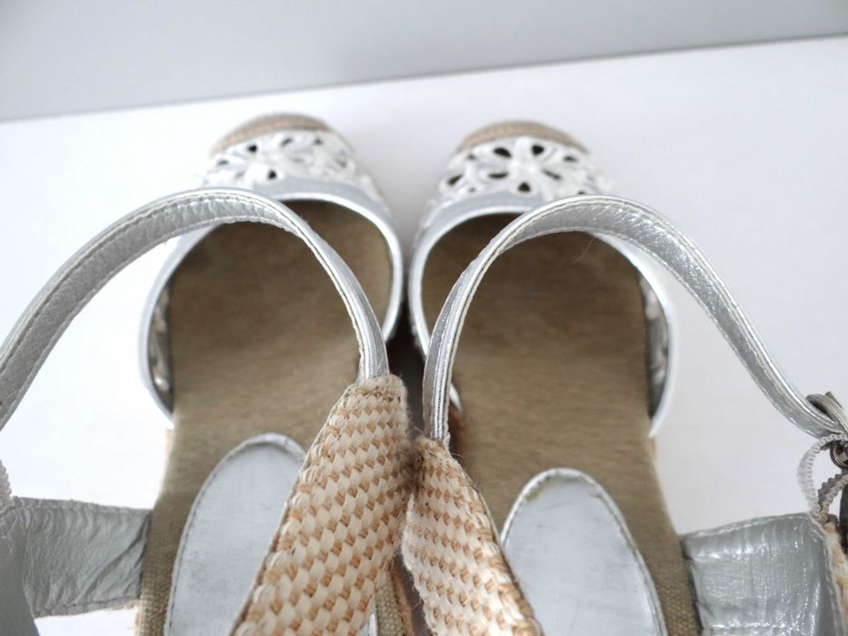 Srebrne espadryle Prima Moda | rozm. 37 | stan bdb