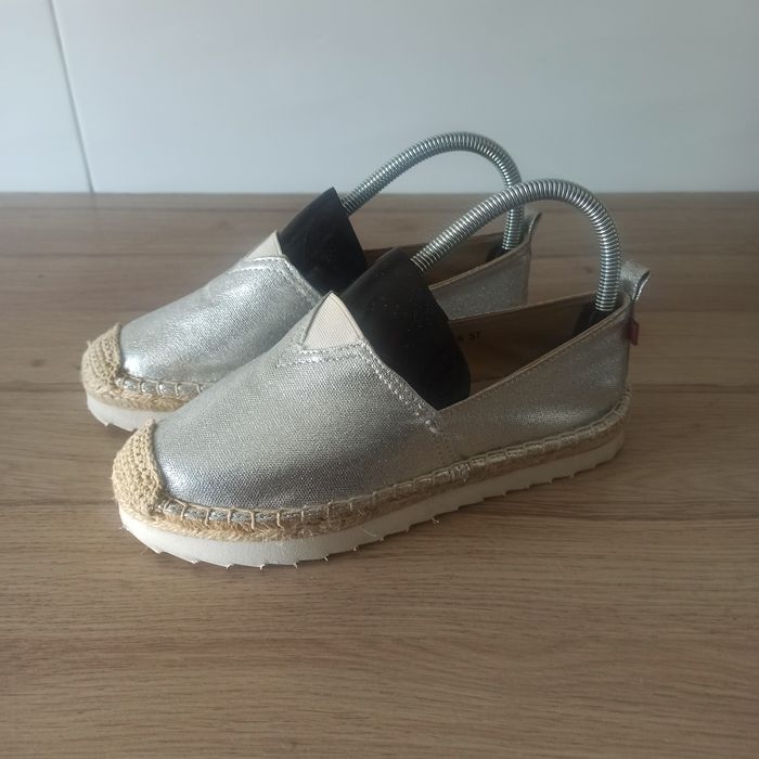 Wygodne srebrne espadryle Big Star rozmiar 37