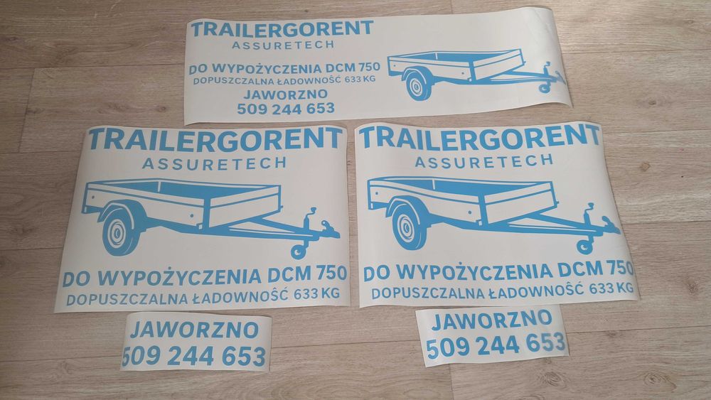 Naklejki reklamowe na samochód mniejszy zestaw