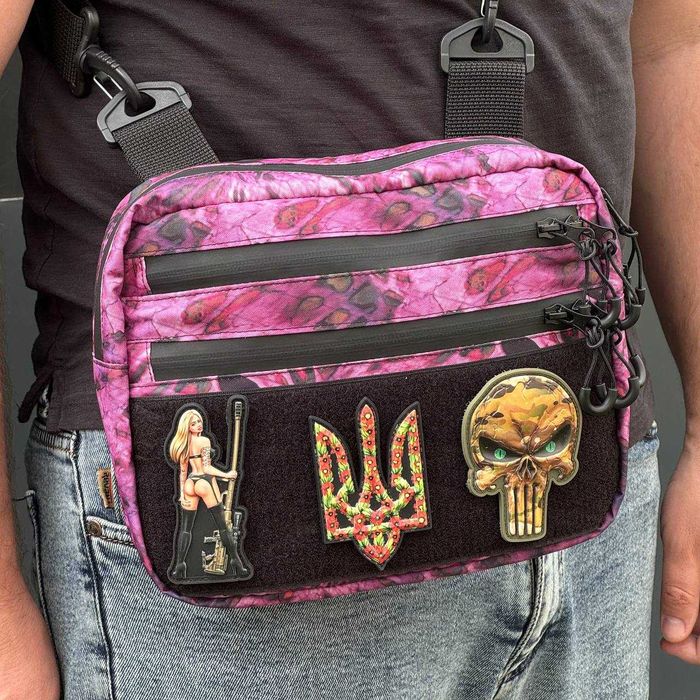 Мужская мессенджер тактическая сумка через плечо барсетка бананка