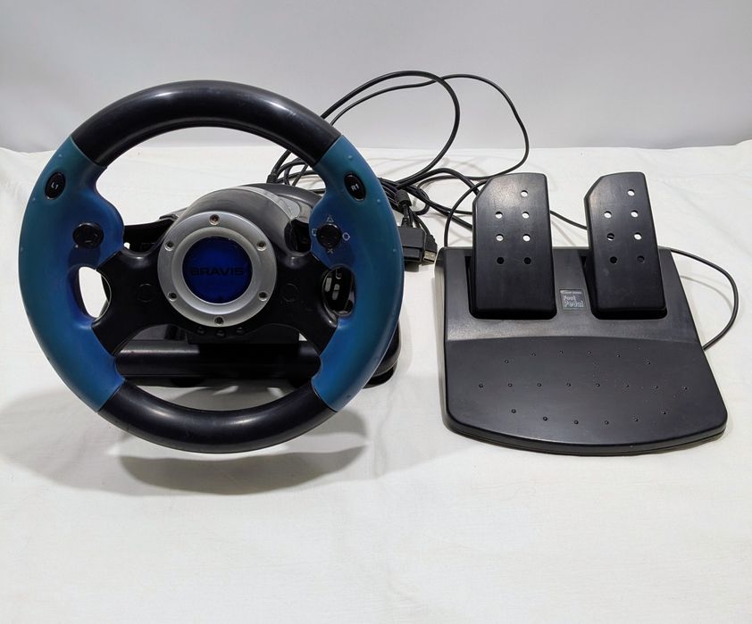 Руль с педалями игровой для компьютера