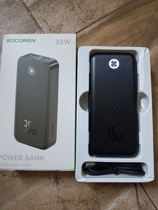 Супер павербанк 30000 35w  Rocoren  Power Bank оригинал