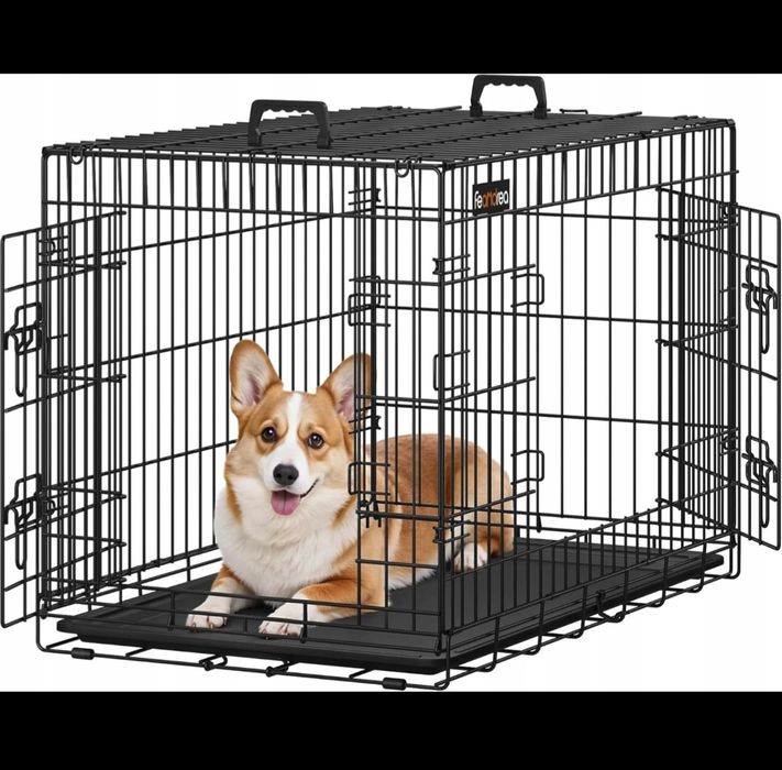 Klatka kanelowa metalowa transporter dla psa do 32 kg 92,5 x 57,5x64cm