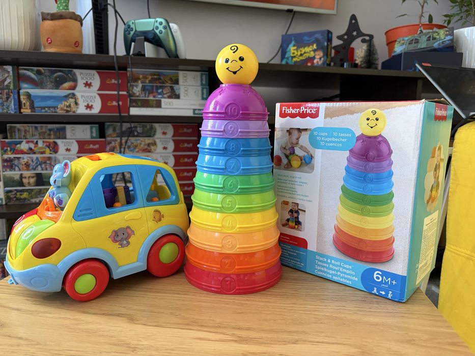 Пірамідка Fisher-Price "Великий та ще більше"; Автошка