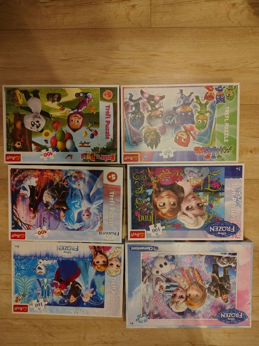 Puzzle trefl 6 sztuk Frozen, Masza, pijamers