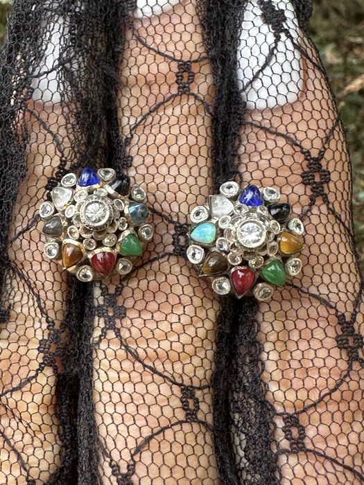 Антікварні пусети Thai Princesse Garem,14K