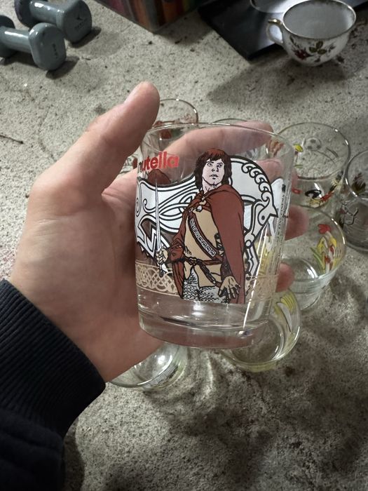 Zestaw szklanek nutella z obrazkami bajek