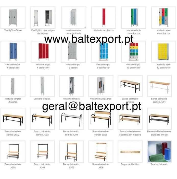 Banco Balneário Corrido Ginásio Escolas Industria Vestiários Mad. Novo