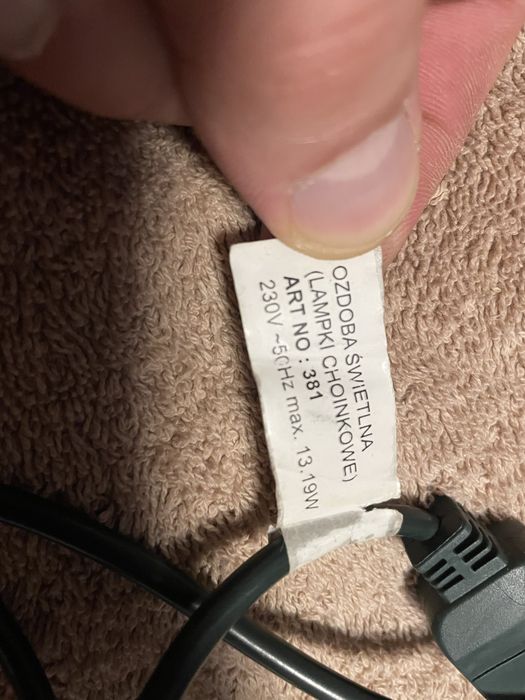 Kabel zasilacz do lampek choinkowych Okazja!