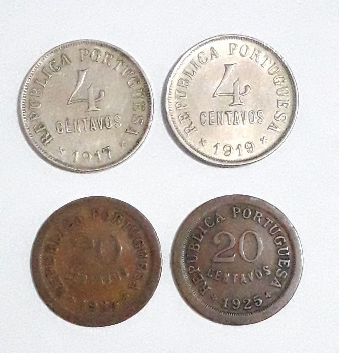 Lote de 11 Moedas antigas (centavos) da República Portuguesa