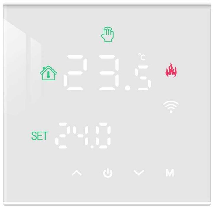 Inteligentny termostat WIfi Beok TGW60W-WIFI-WPB, sterowanie kotłem