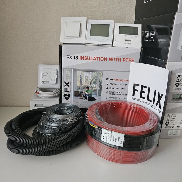 Гріючий кабель Мати FX Felix Корея 0,5м2 - 20м2 Греющий кабель Маты