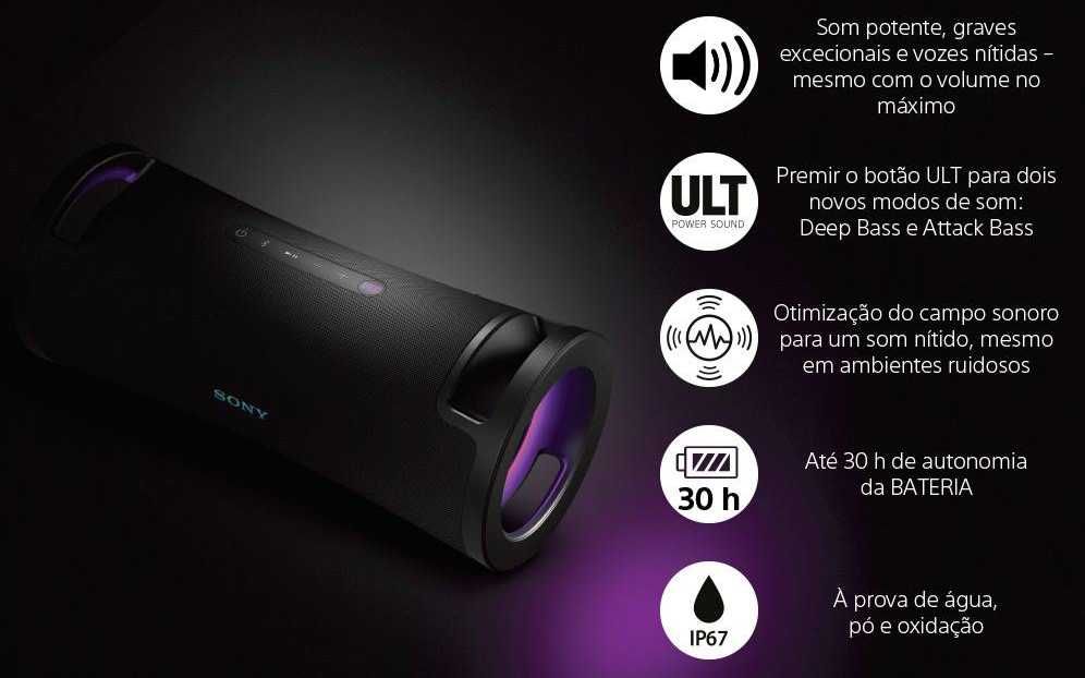 Coluna Sony SRS-ULT70 (NOVA)