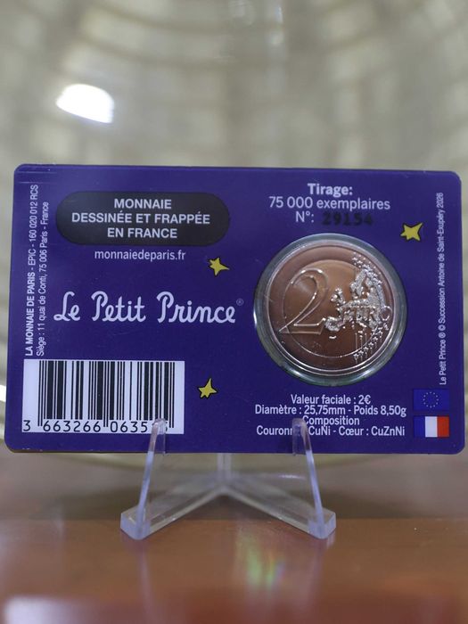 França Moeda 2 € Bimetálica - 2026 - O Pequeno Príncipe