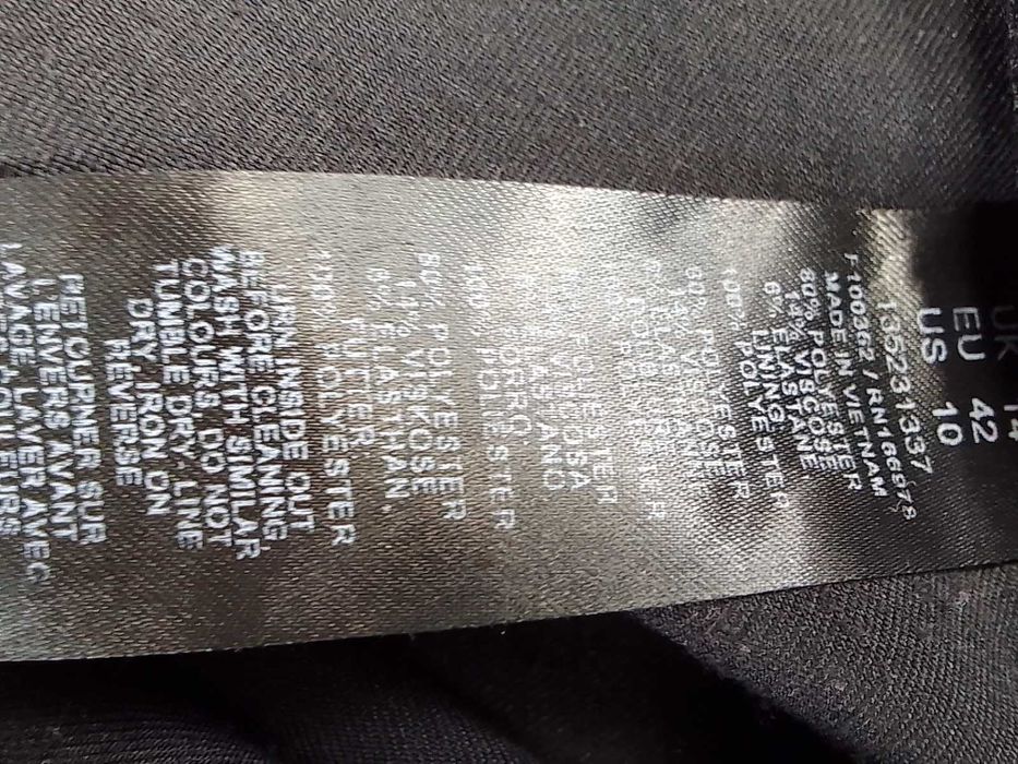 Asos jak nowe czarne spodnie szerokie nogawki wysoki stan 14 XL