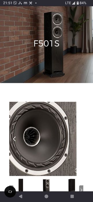 ‼️FYNE AUDIO F501S ‼️Новінка,  колонки напольні ,акустика, чорний