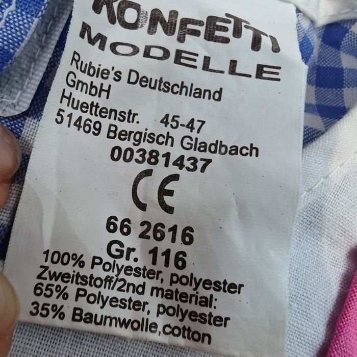 Przebranie kostium sukienka 116