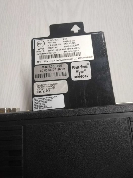 Міні ПК Неттор Dell WYSE Zx0 безшумний, 4GB, Win10 на SSD 64GB, Radeon