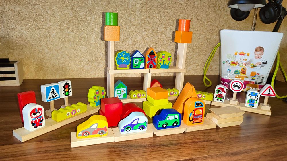 Деревянный конструктор cubika