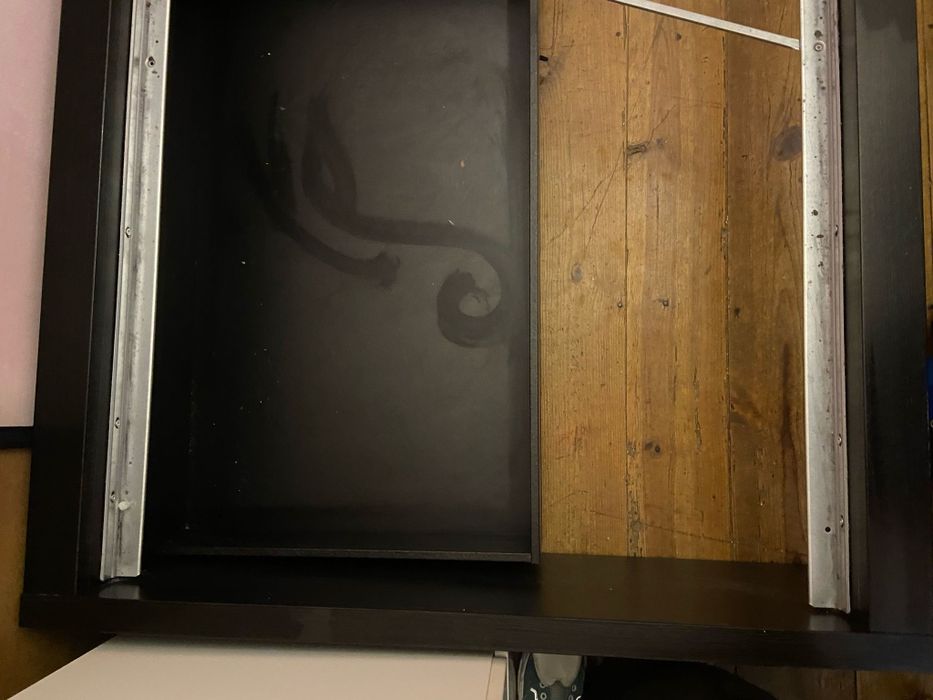 Cama preta ikea c.gaveta