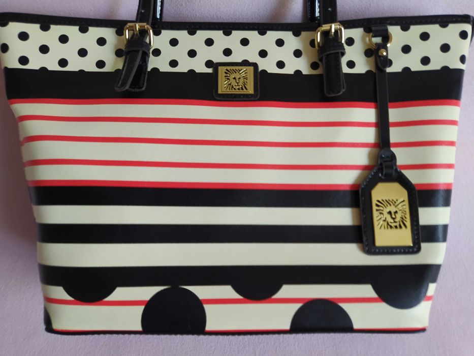 Torebka Anne Klein torba pasy kropki