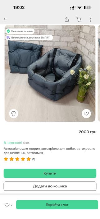 Автокрісло для собаки