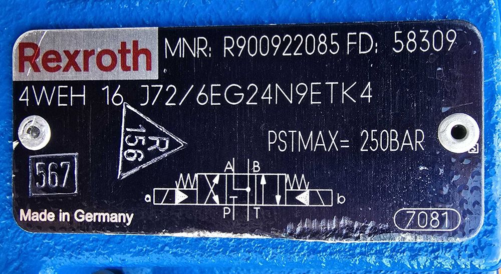 Elektrozawór Hydrauliczny Zawór Kierunkowy 24V Rexroth Rozdzielacz