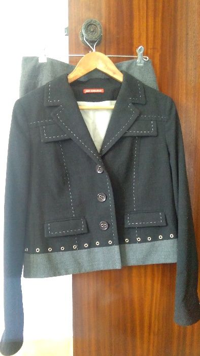 Casaco e saia senhora