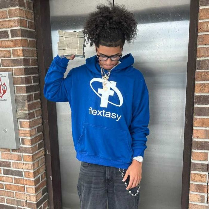 Zip-Hoodie flextasy Blue Vetments Balenciaga Opium Arhive versize sk8