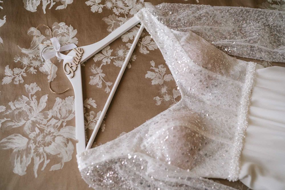 Sukienka ślubna, cekiny, koraliki, styl glamour + gratis!