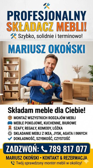Profesjonalne składanie wszystkich rodzajów mebli i nie tylko