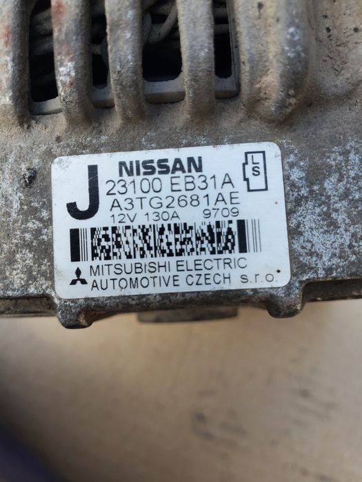 Генератор Nissan Navara D40, 2,5TDI 12V, 130A