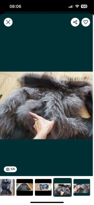 Futro kamizelka lis srebrny