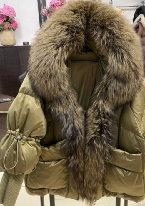 Kurtka puchowa zimowa nowa kolekcja lisy