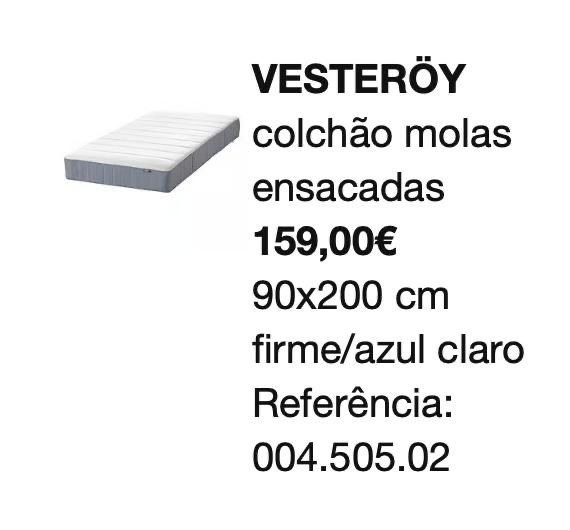 Ikea bed and mattress slattum and vesteroy