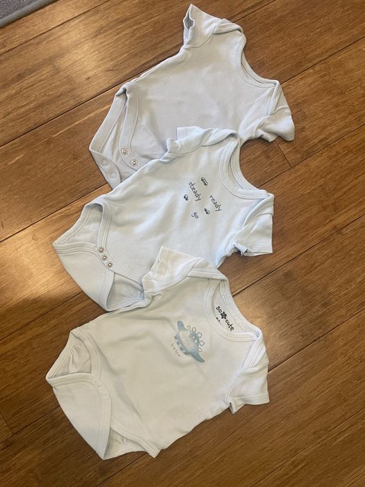 3szt body na krótki rękaw r 62, 3x