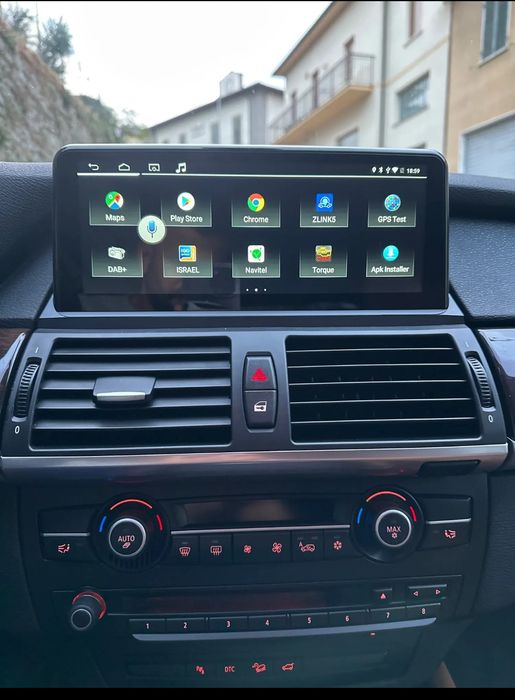 Tela Android 14 com GPS BMW X5 E70 X6 E71 (Novo) 4/64GB