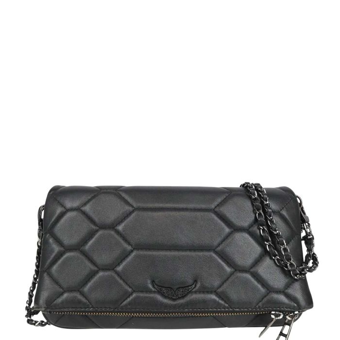 Zadig & Voltaire Damska torba na ramię Czarna skórzana ACS6298