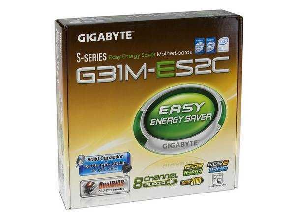 Motherboard GigaByte GA-G31M-ES2C (LGA775 DDR2 iG31 SATA IDE PCIe)