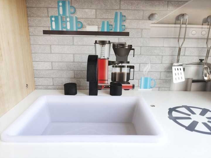 Кухня игровая деревянная, детская кухня большая Nela звук ефект