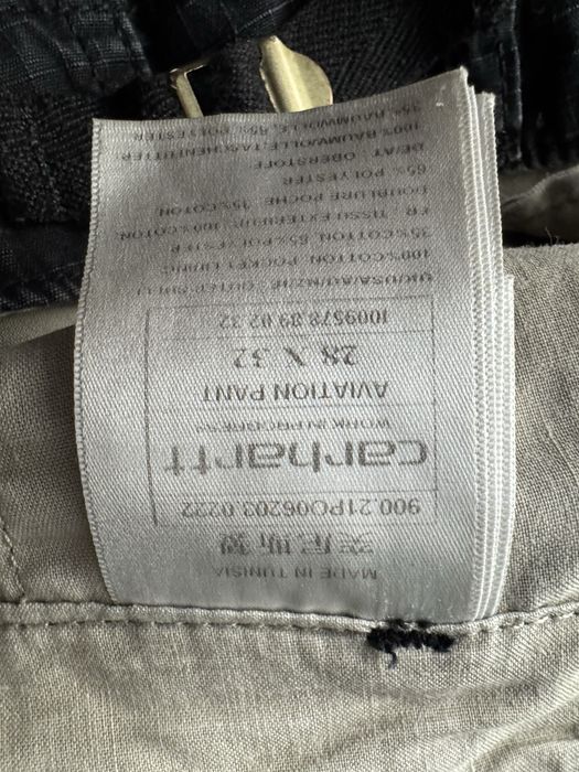 Carhartt Aviation Pant męskie czarne spodnie cargo bojówki bawełniane 28x32