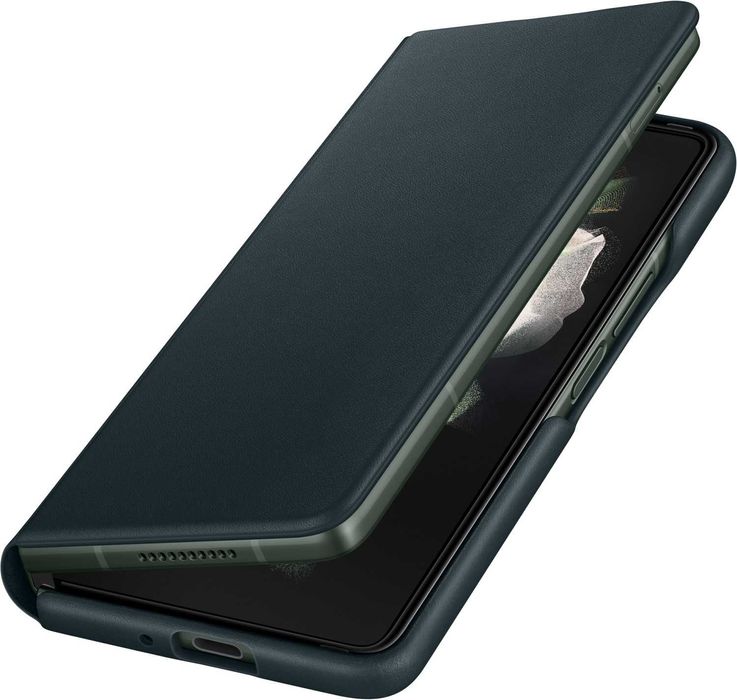 Оригинальный чехол книжка Samsung Z Fold 3 5G Leather Flip Cover