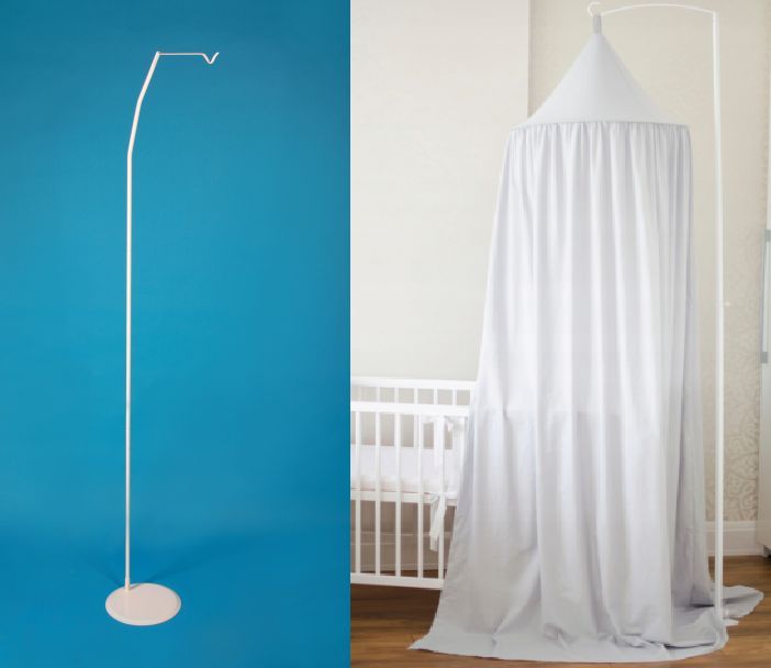 Suporte alto, dossel, veu de berço, alcofa ou suporte de tenda