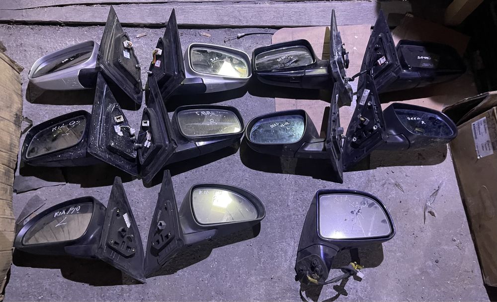 Дзеркало Kia Sportage 2, Sorento, Seed, Rio, Carens б/у оригінал