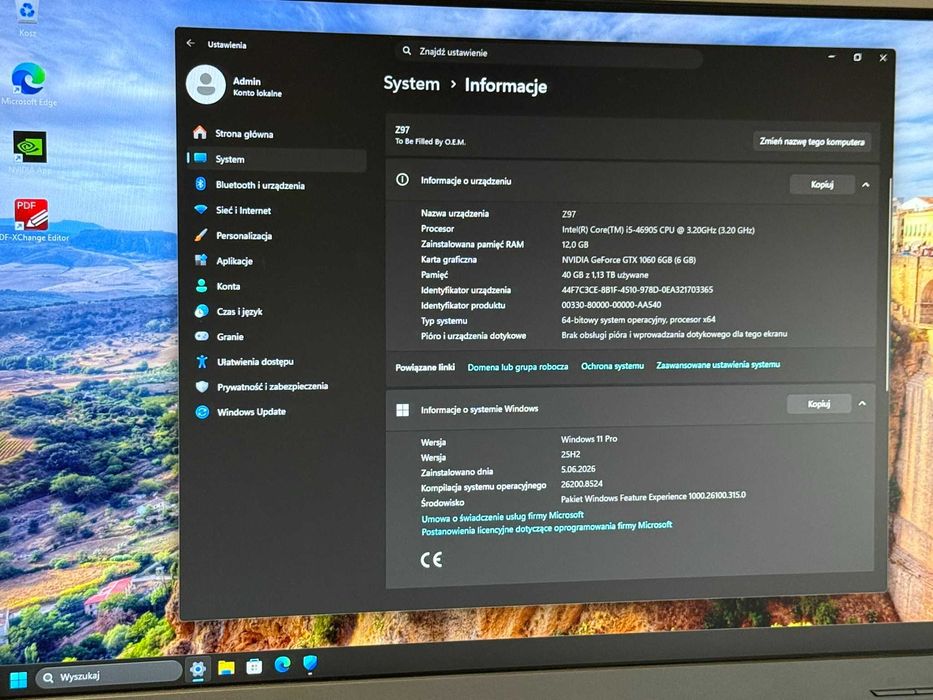 Komputer PC do gier i pracy*i5*GTX 1060*SSD*
