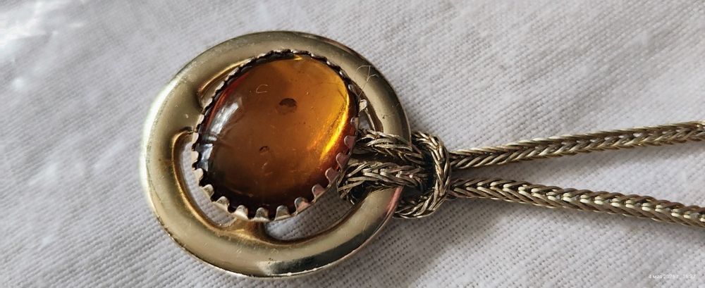Ожирелье брошь бурштин СССР