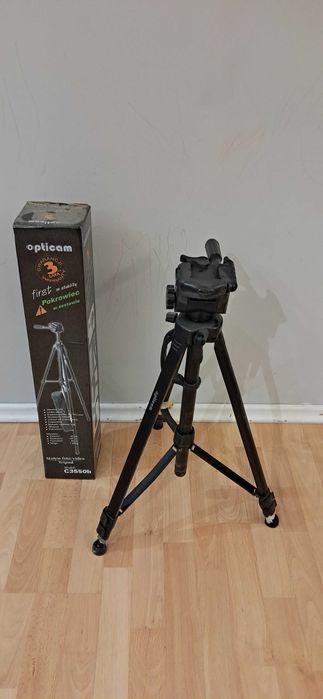 Statyw foto/video  Tripod OPTICAM C3550b Głowica 3-D Poziomica 157 cm