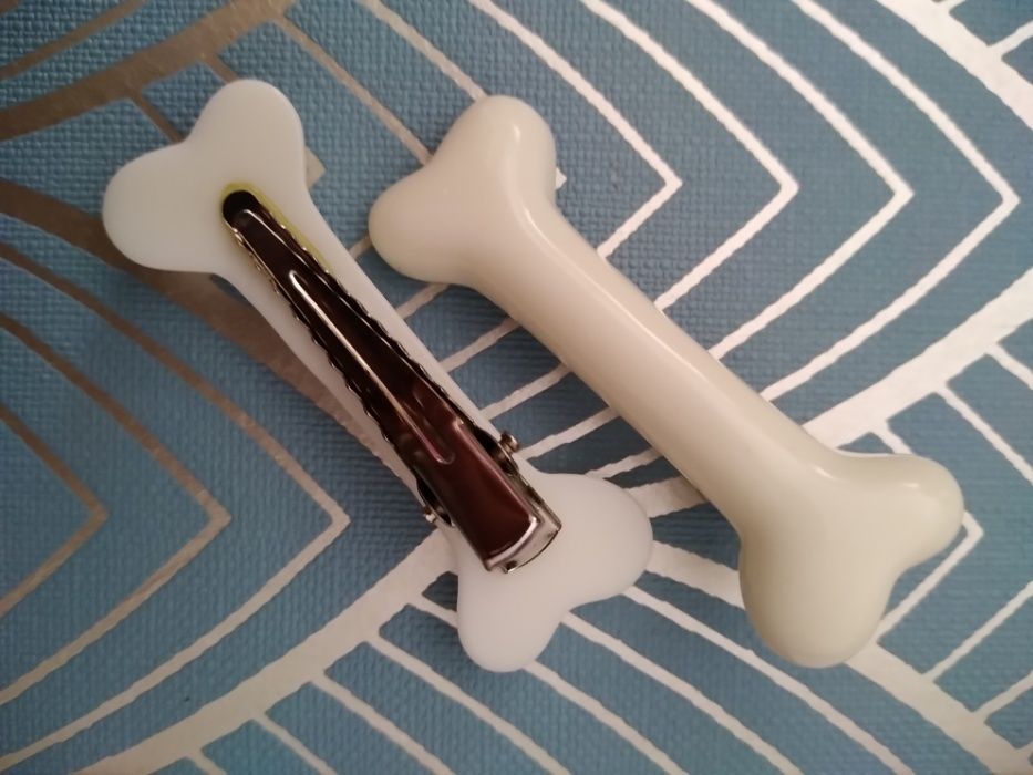 Ganchos de cabelo em forma de osso, 3 cores