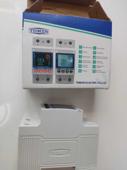 реле напруги напряжения 63А TOMZN автомат Wifi Tuya мониторинг
